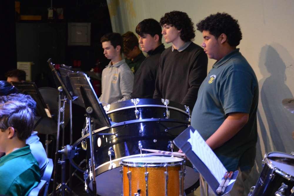 students playing drums
