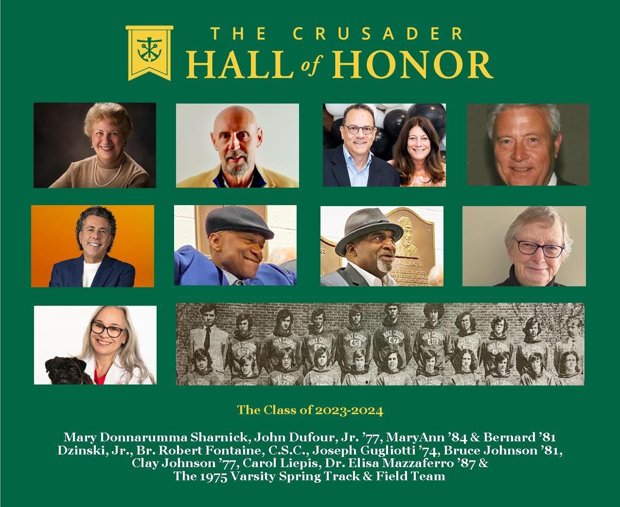 Alumni, Parents & Former Faculty to be Recognized at the 2023-2024 Crusader Hall of Honor 