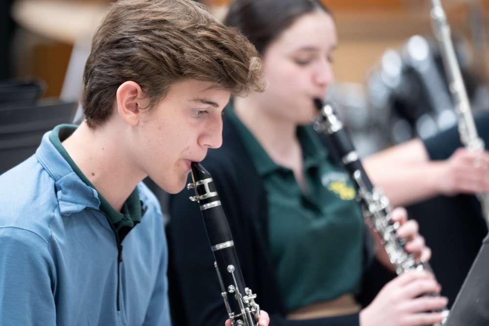 students playing clarinet